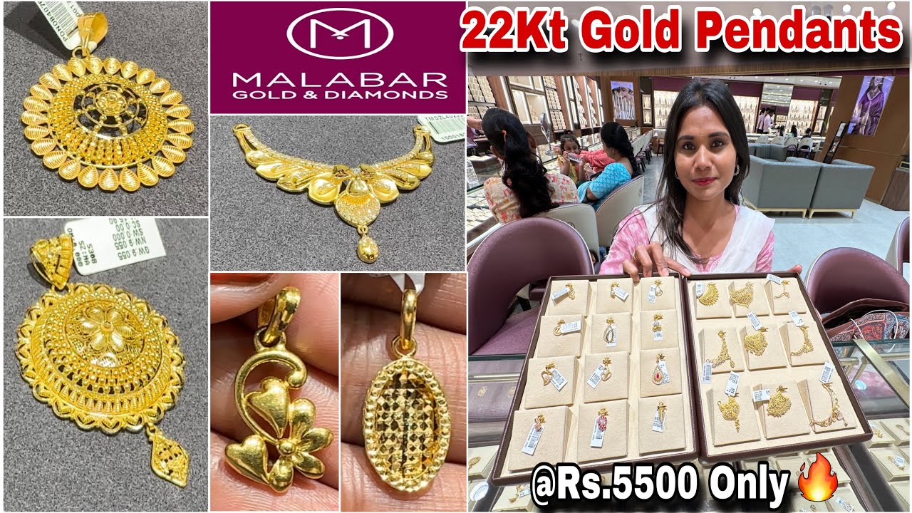 Malabar Gold Pendant Designs With Price| Gold Mangalsutra Pendants| Lightweight Gold Pendant Designs