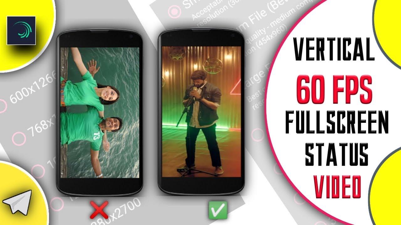 Vertical Fullscreen 60FPS HD status video editing tutorial in Tamil| Upload Fullscreen status video