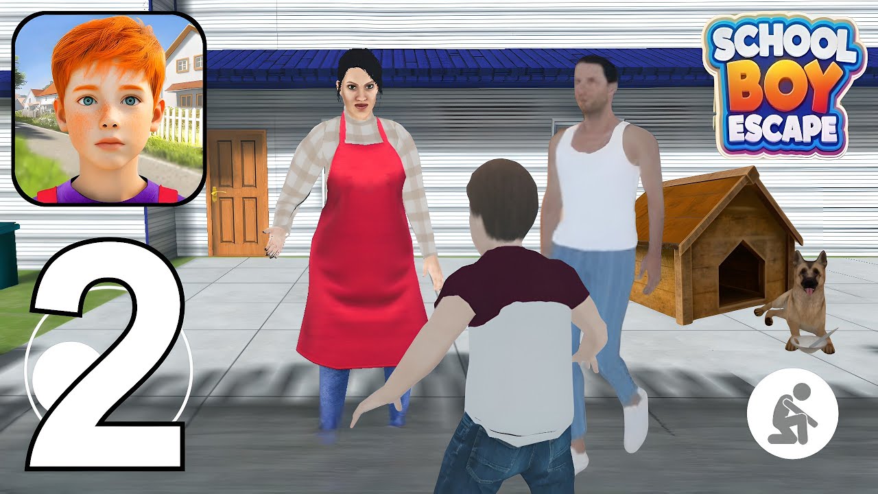 Boy Stealth Escape Runaway - Full Gameplay Walkthrough Part 2 - Schoolboy Escape (Android, iOS)