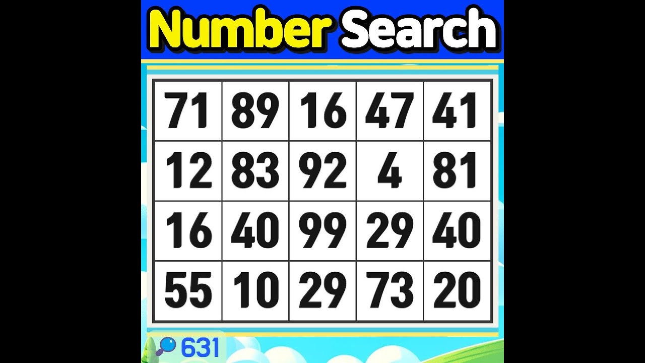 Number Search #631 You can only see as much as you know.【Match | brain game | puzzle 】