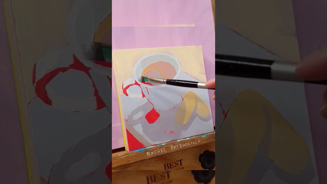 High key painting made with 3 Radiant Colors by Gamblin #oilpainting #stilllifepainting