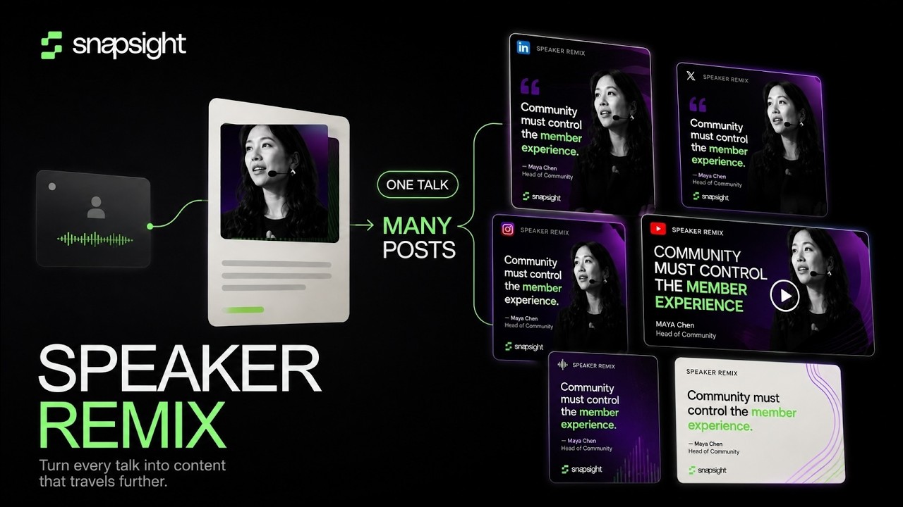 Introducing Speaker Remix | Your Speakers Become Your Event's Biggest Channel