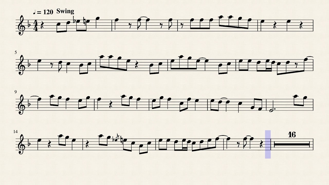 Rockin' Around The Christmas Tree, Sax Solo Sheet Music