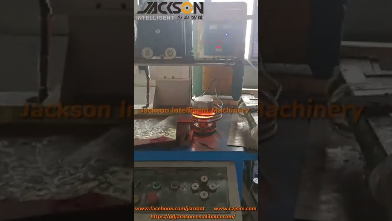JACKSON Stainless Steel Cookware Forming Drawing Machine With Robot Arm Cookware Production Line
