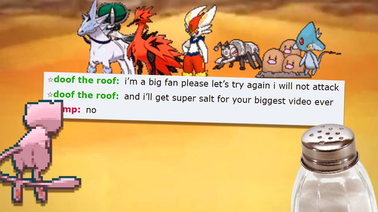 dont pretend to be salty like this guy on pokemon showdown...