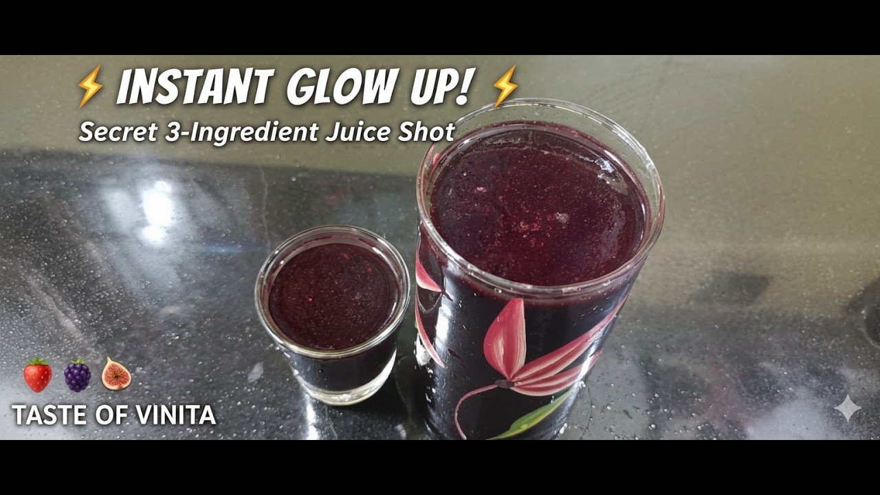 Healthy Blackberry Strawberry & Fig Juice Shot 🍓🫐 | Immunity Booster Drink | Taste of Vinita