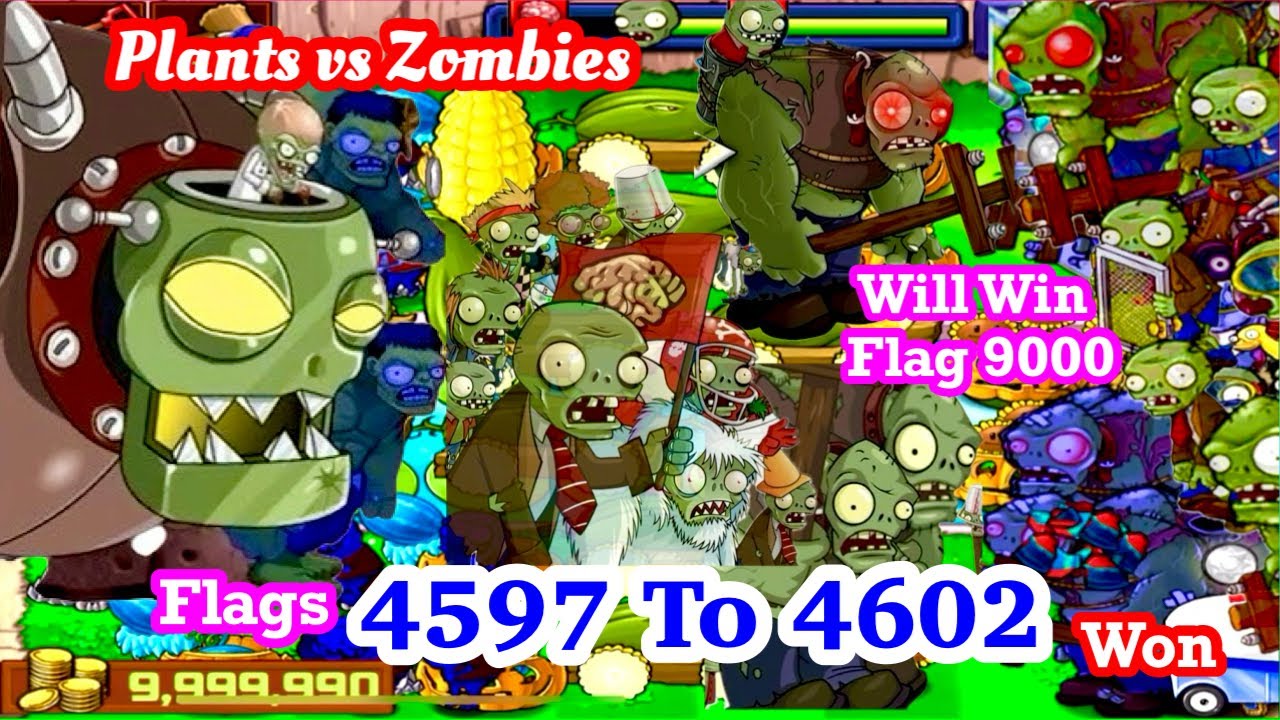 Plants vs Zombies Survival Flags 4597 to 4602