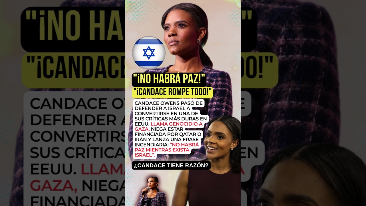 CANDACE OWENS EXPLOTA CONTRA ISRAEL: &ldquo;NO HABR&Aacute; PAZ&rdquo; #CANDACEOWENS #ISRAEL #GAZA