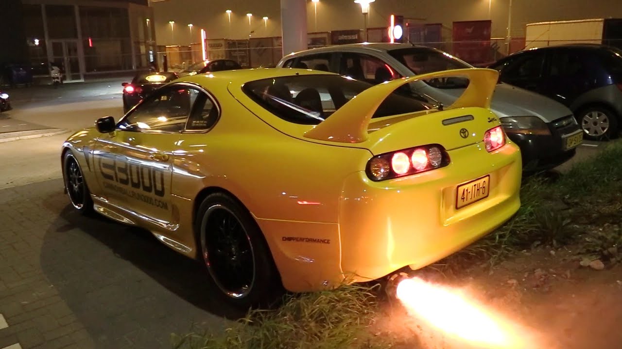 700HP Toyota Supra FROM HELL!! HUGE Flames & BURNOUTS!!