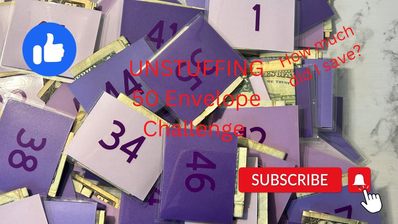 UNSTUFFING 50 Envelope Challenge