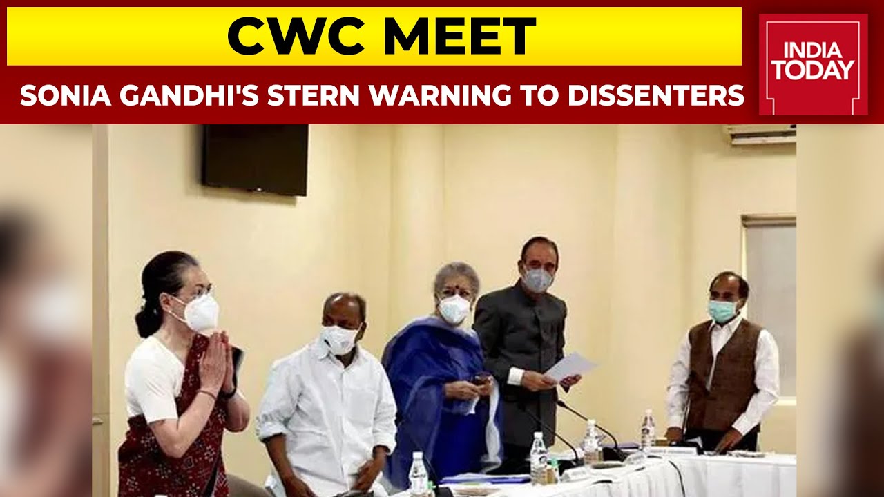 Sonia Gandhi's Stern Warning To Dissenters, Says Covid Delayed Congress President Polls | CWC Meet