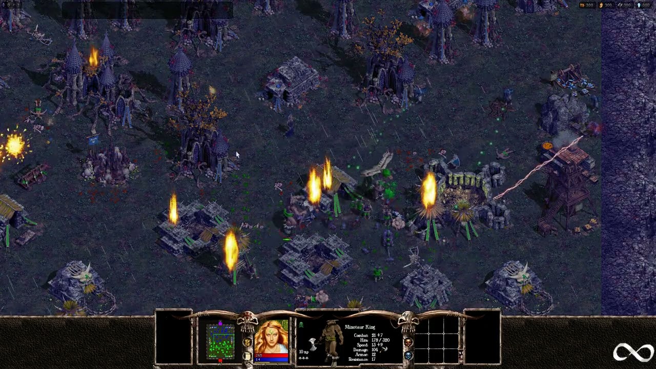 Warlords Battlecry III, AI Battle, Dark Elf vs Minotaur
