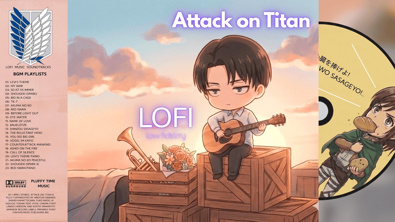 Attack on Titan : Lofi | 20 Full songs | AOT Relax Music Collection