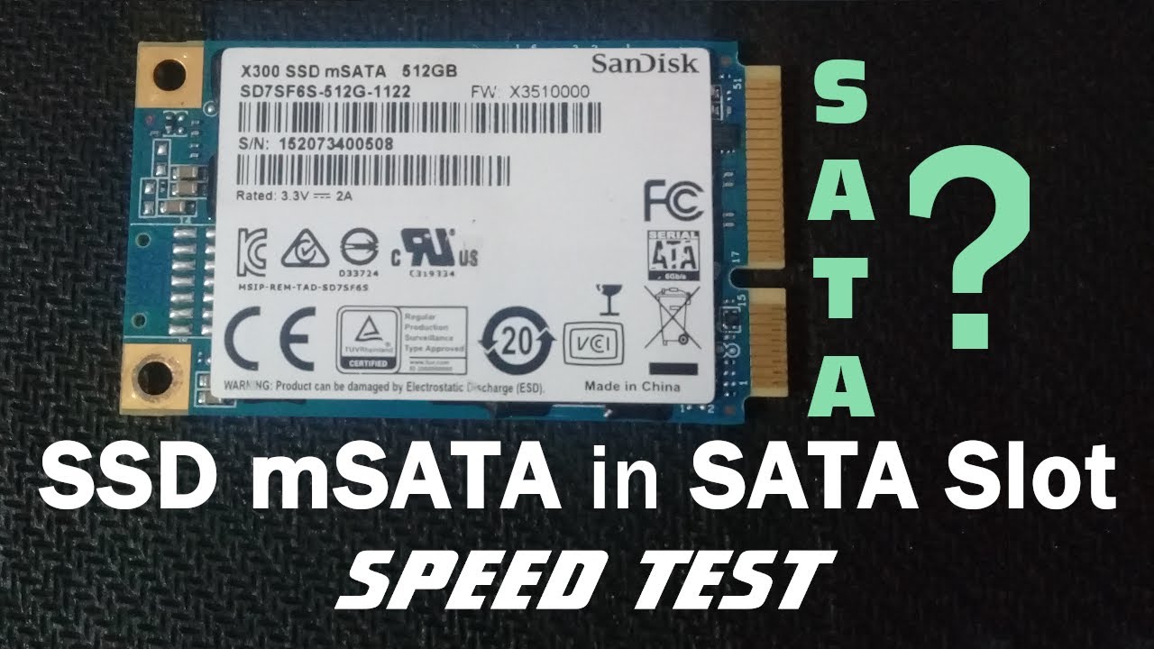 SSD mSATA pada Slot SATA - Speed Test