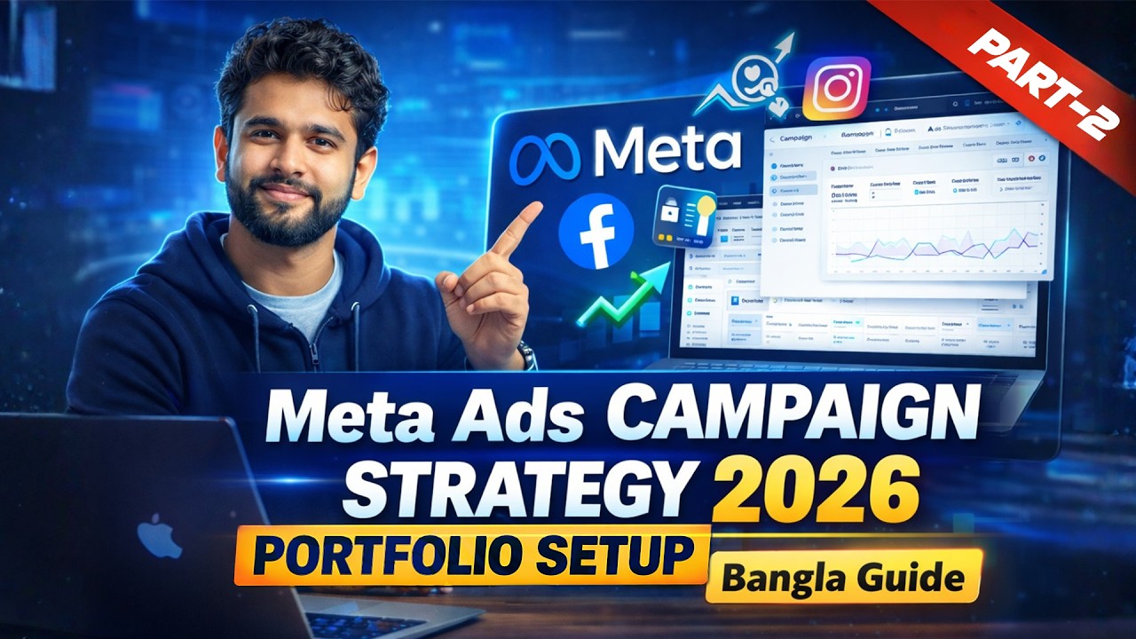 Meta Business Portfolio Account Setup 2026 + Meta Ads Campaign Strategy | Bangla Guide | Part-2