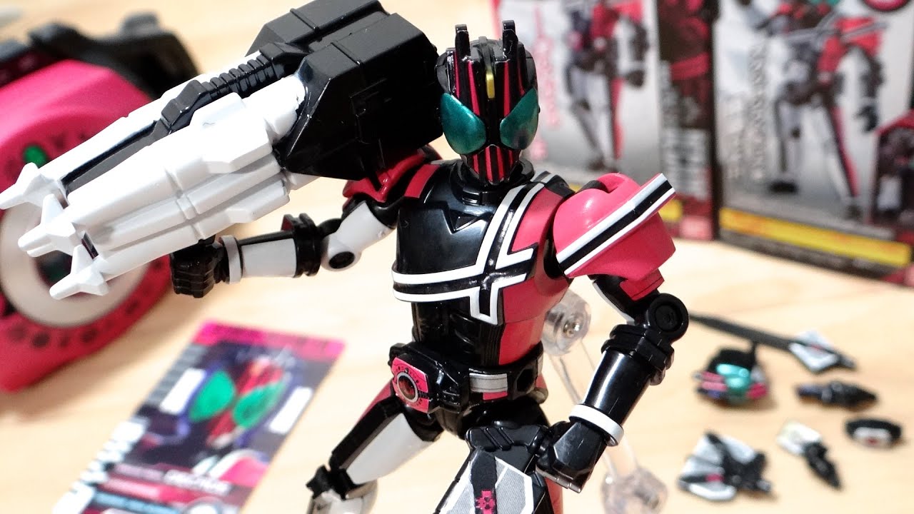 この完成度で500円でいいんですかー！装動PLUS 仮面ライダーディケイド & オプションセット レビュー！激情態ヘッド・ギガント・ライドブッカー・ライダーカード手首付属