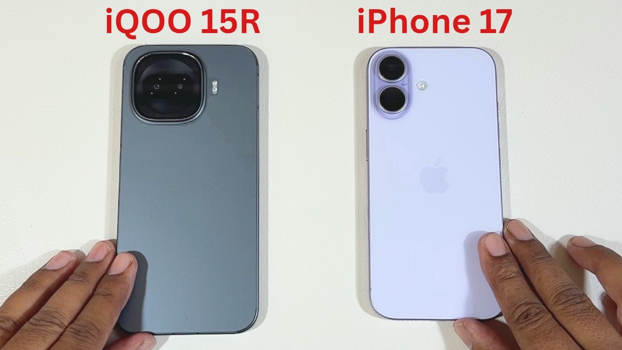 iQOO 15R vs Apple iPhone 17 Speed Test and Camera Comparison