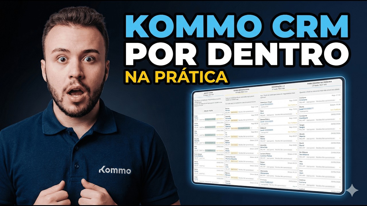Kommo CRM Por Dentro: Como Funciona na Prática (Funil, Chat, IA, Automação e Relatórios)
