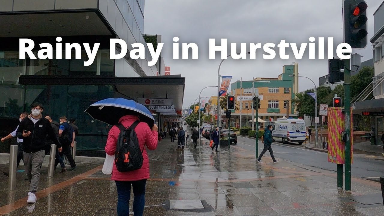 Rainy Day in Hurstville Shopping District | Sydney Walk Tour Around Hurstville 4K HD #HurstvilleNSW