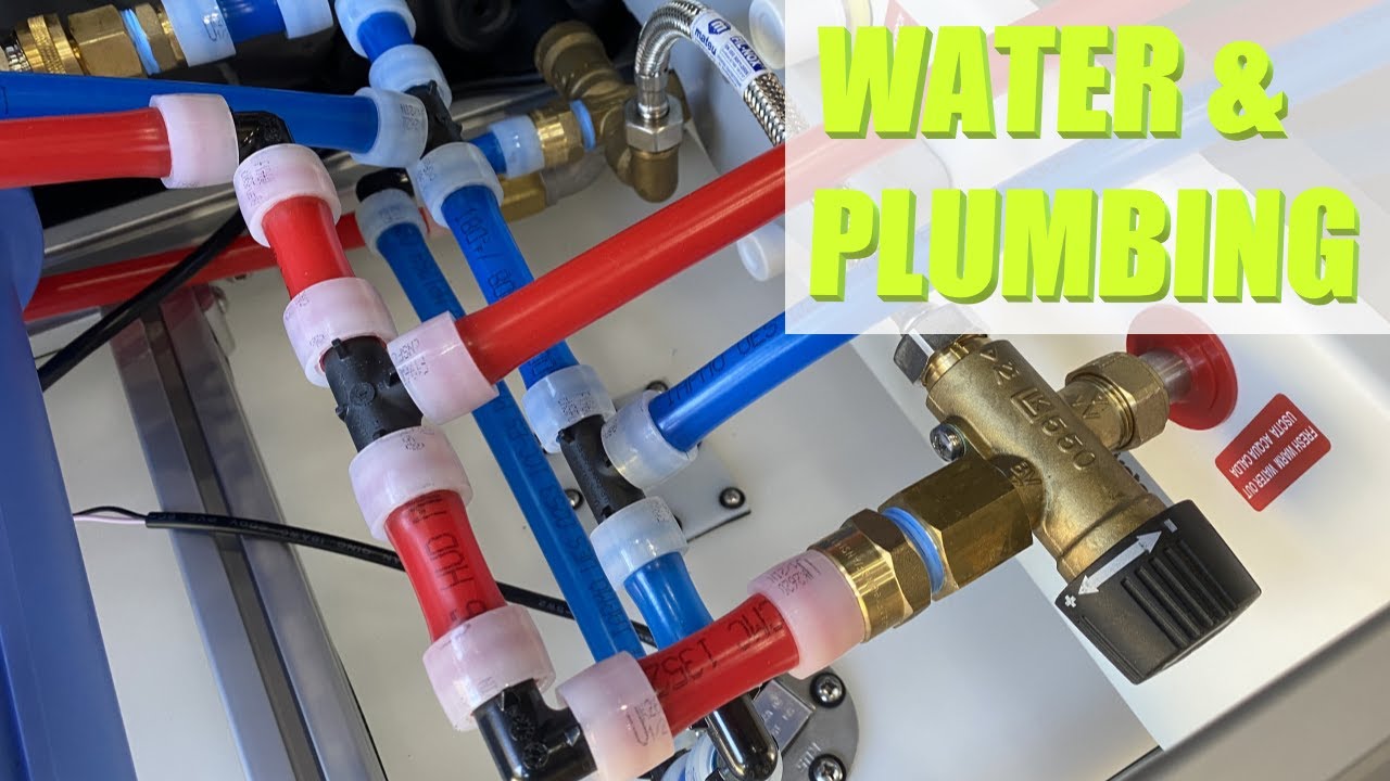 INNOVATIVE 💧 Off Grid Water System IN A VAN 💧!!! ProPex, Gray/Fresh Water Tanks, Electronic Drain