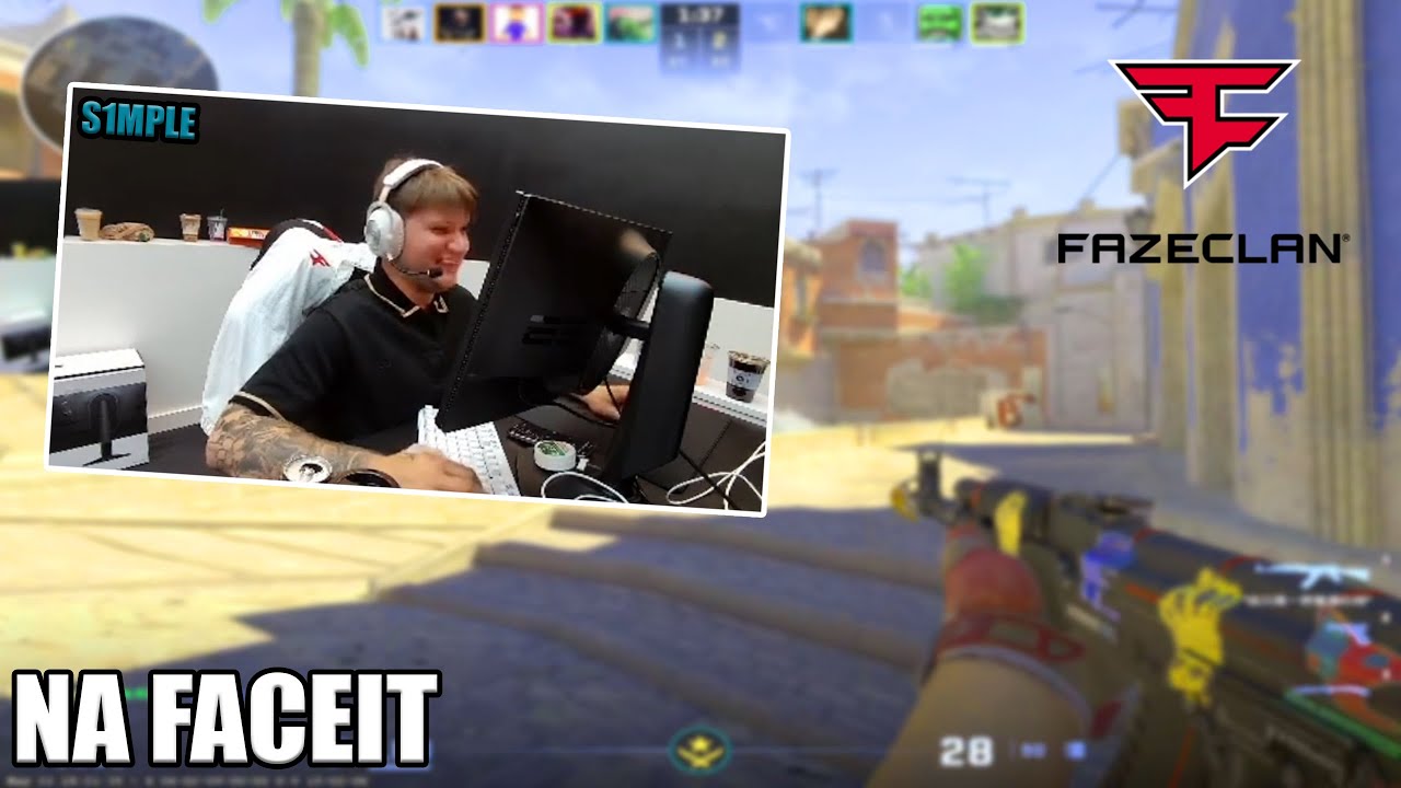 СИМПЛ НА СТРИМЕ НАЕХАЛ НА РУССКОГО ИГРОКА В NA FACEIT! CS2