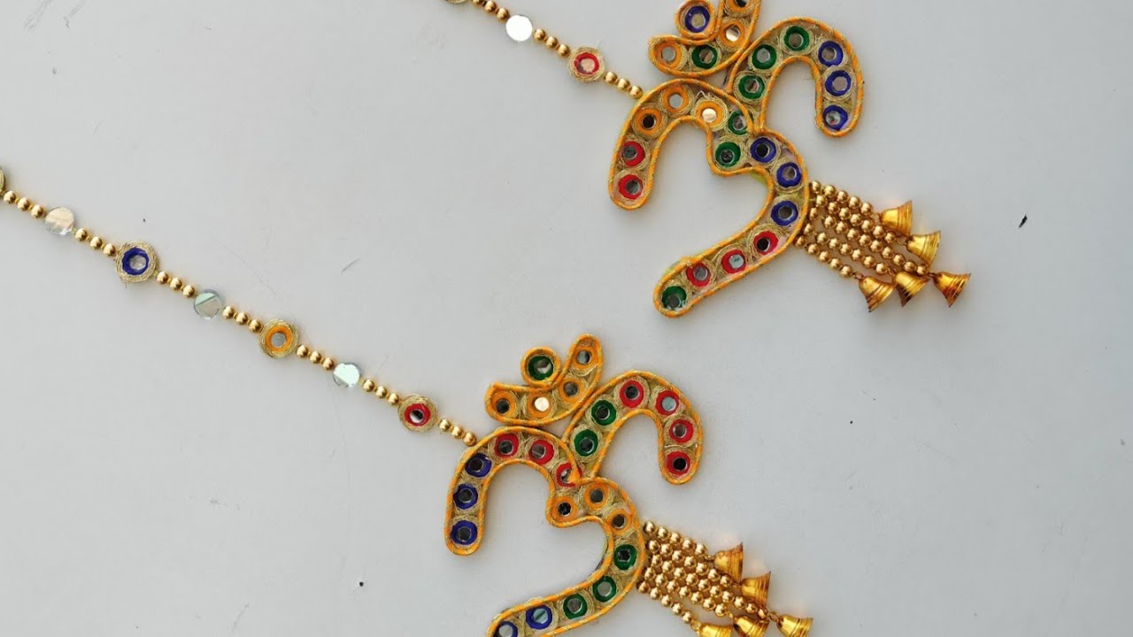 Side door hanging design/Diwali Door hanging/Diwali Deacoration ideas/Side toran design/Diwali DIY