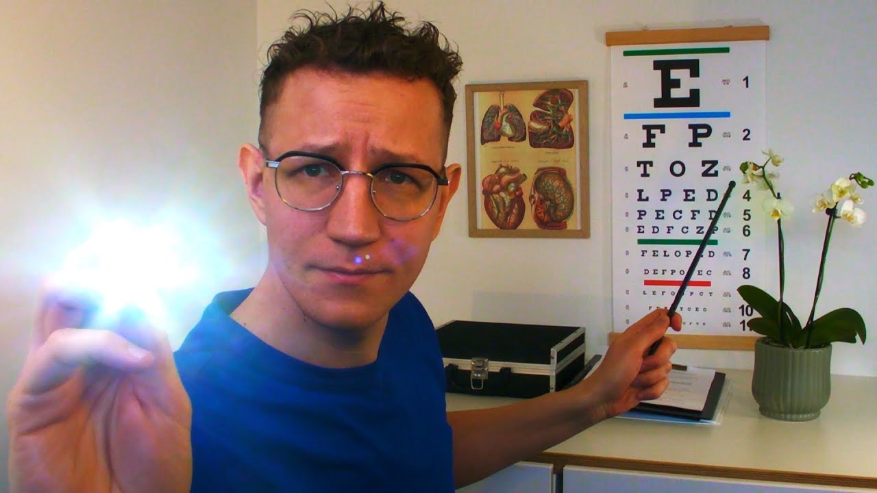 ASMR Optic Nerve Exam / Eye Test | Cranial Nerve Exam pt. 2