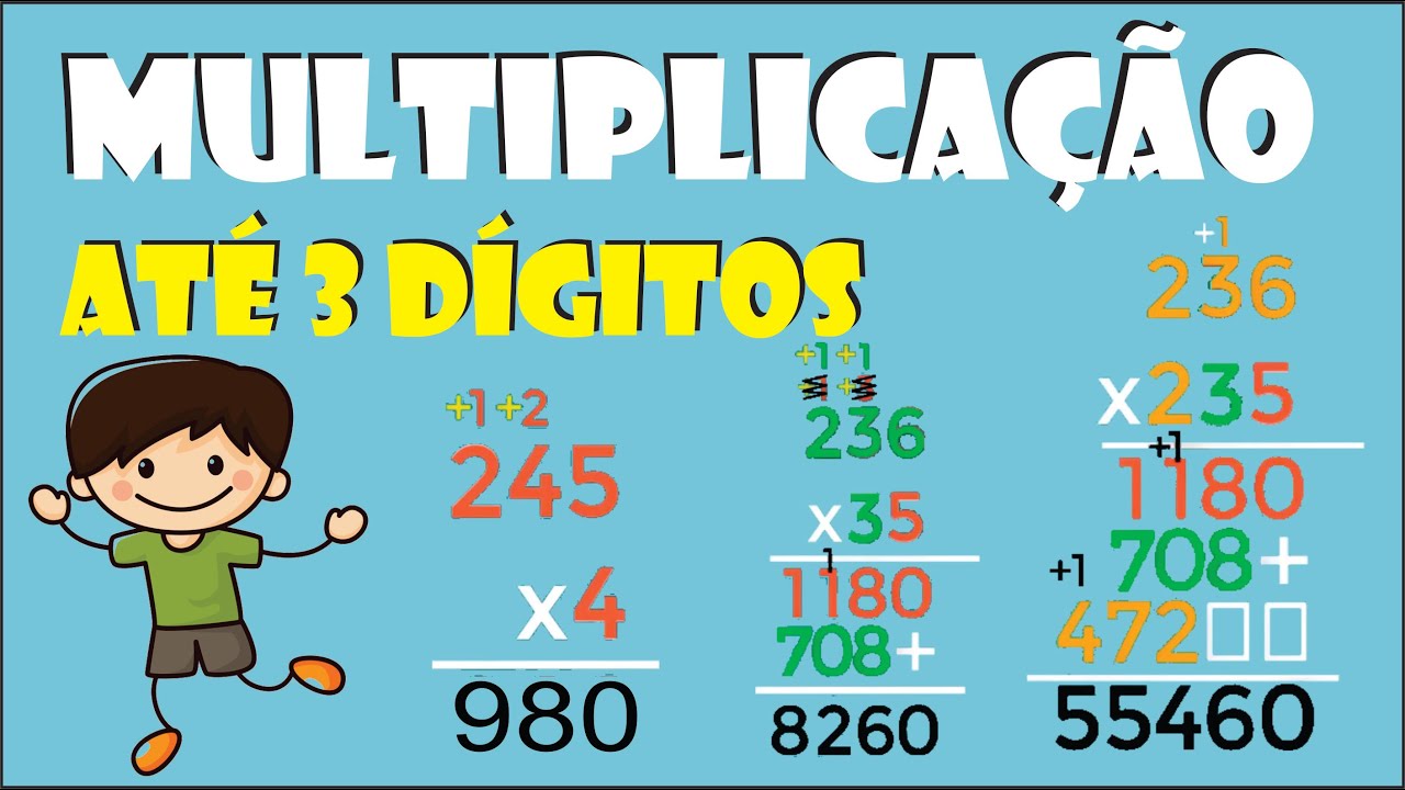 MULTIPLICAÇÃO (até três algarismos)