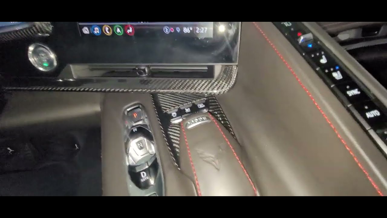 C8 Carbon fiber interior trim