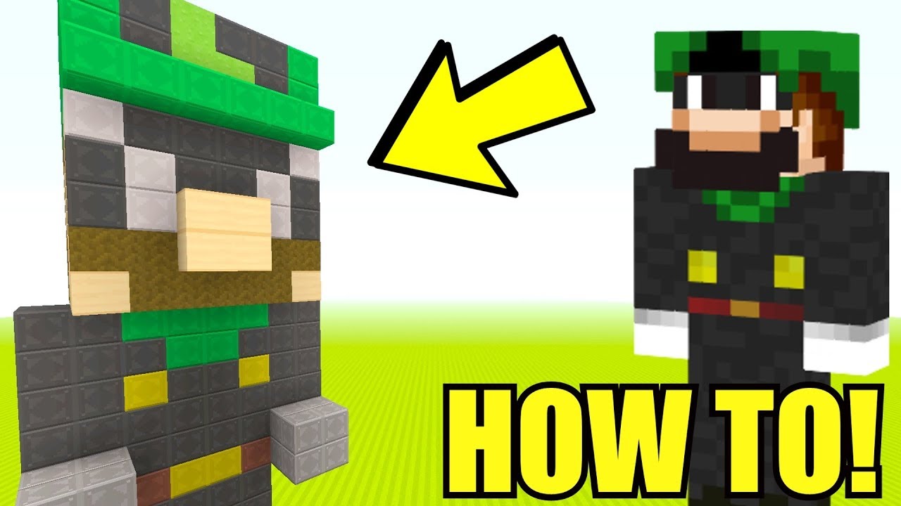 MR. L MINI STATUE! [EVIL LUIGI] - How To Super Mario - (Minecraft Switch)