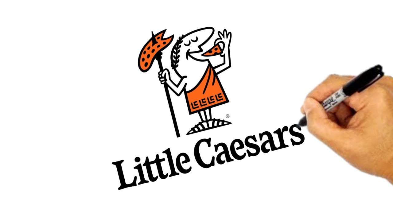 little Caesars logo drawing / Amazing art videos / Colourful logo drawing