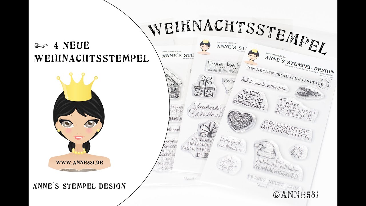 4 neue Weihnachts-Stempel Sets für Scrapbooking und Kartenbastler von Annes Stempel Design