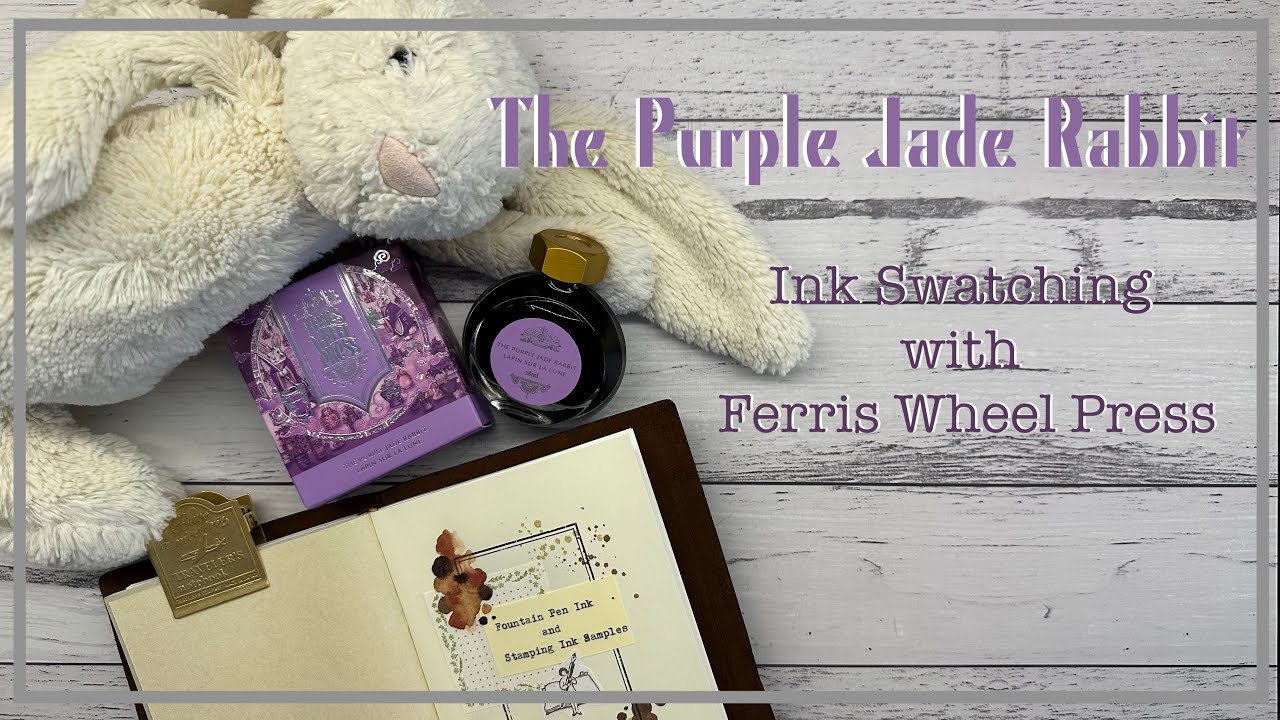 Ferris Wheel Press | Purple Jade Rabbit Lunar New Year Ink Swatching | #ferriswheelpress #journaling