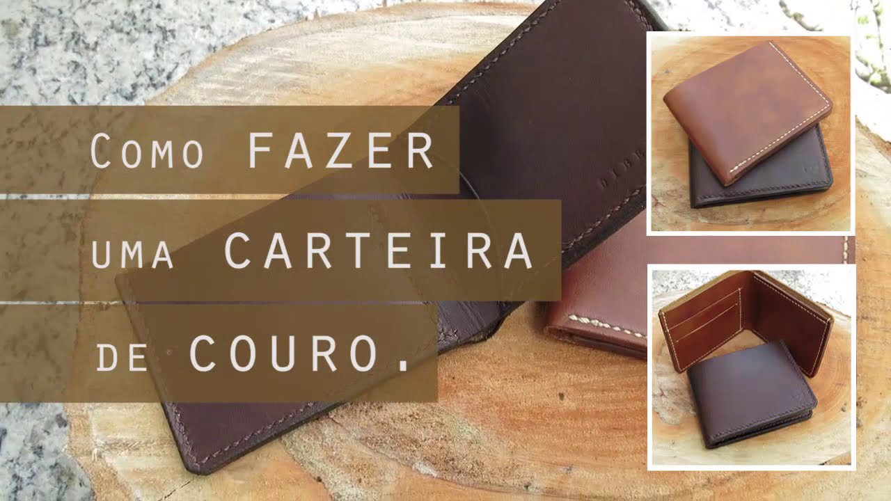 Como fazer carteira de couro - Passo a passo