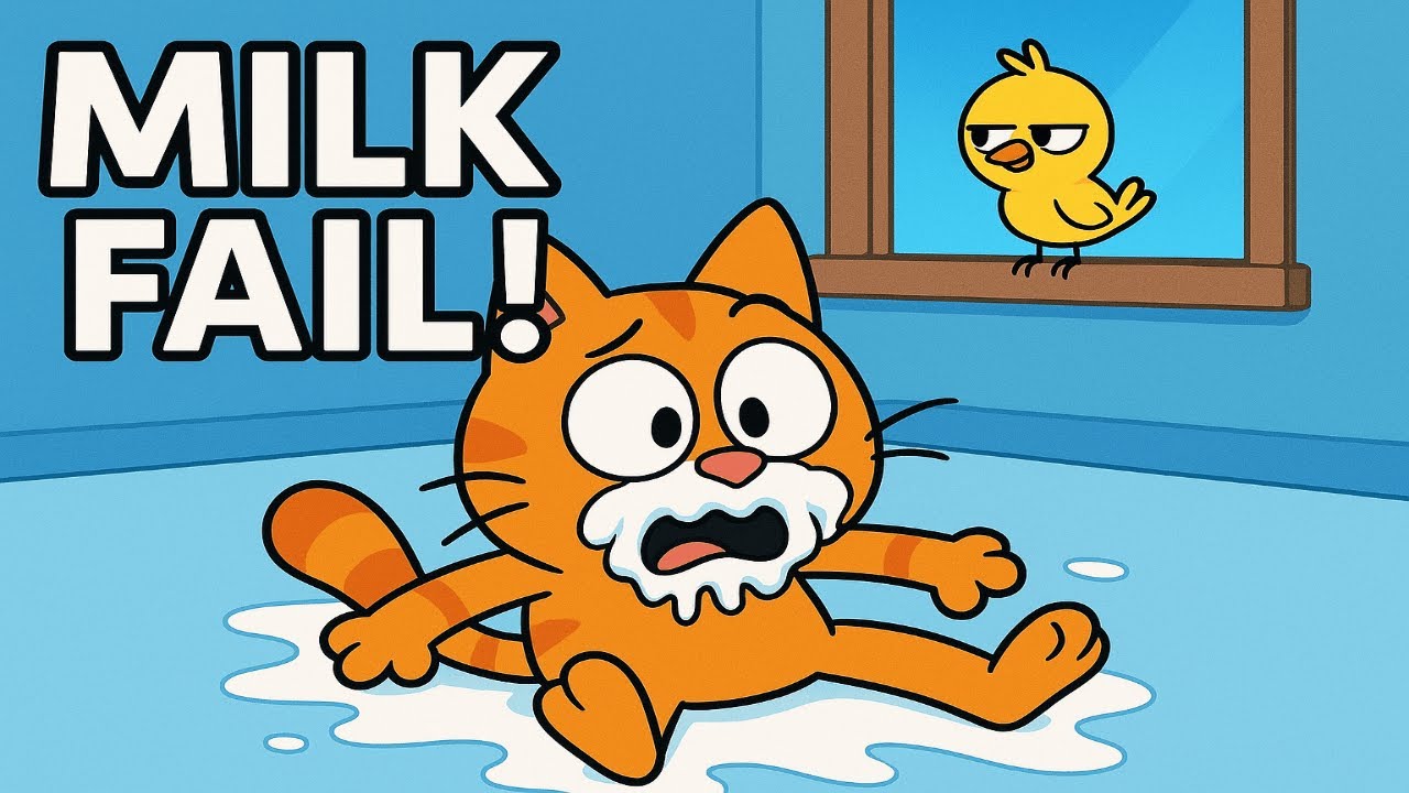 STUCK TOGETHER! 😂 EPIC BREAD HEIST: Cat & Mouse Fight Over a Crumb - Funny 2D Animation