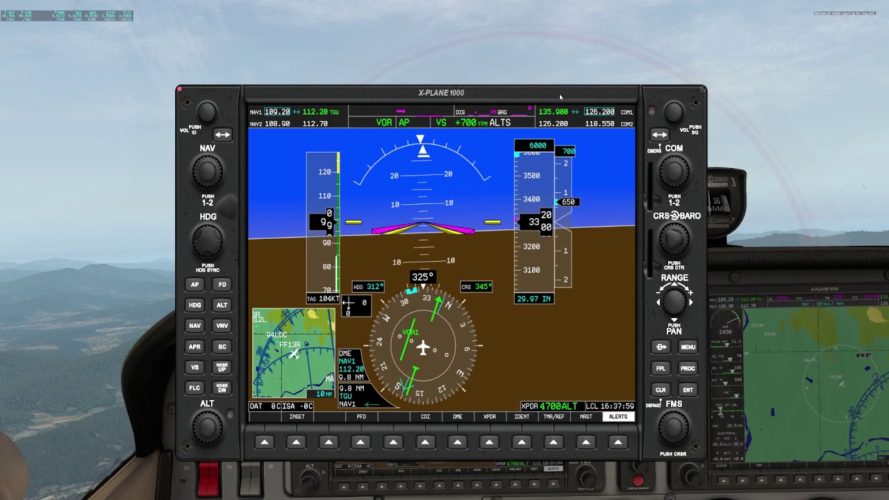 Xplane11 Cessna G1000 VOR/DME ARC turn
