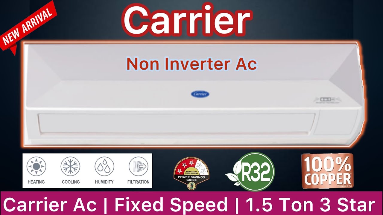 Carrier Ac | Carrier Fixed Speed Ac | Carrier Non Inverter Ac | Carrier 1.5 Ton Non inverter Ac 2025