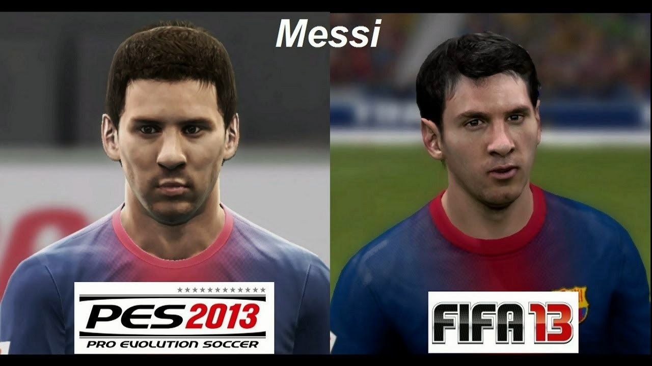 PES 2013 vs FIFA 13 FACE Comparison Barcelona FC