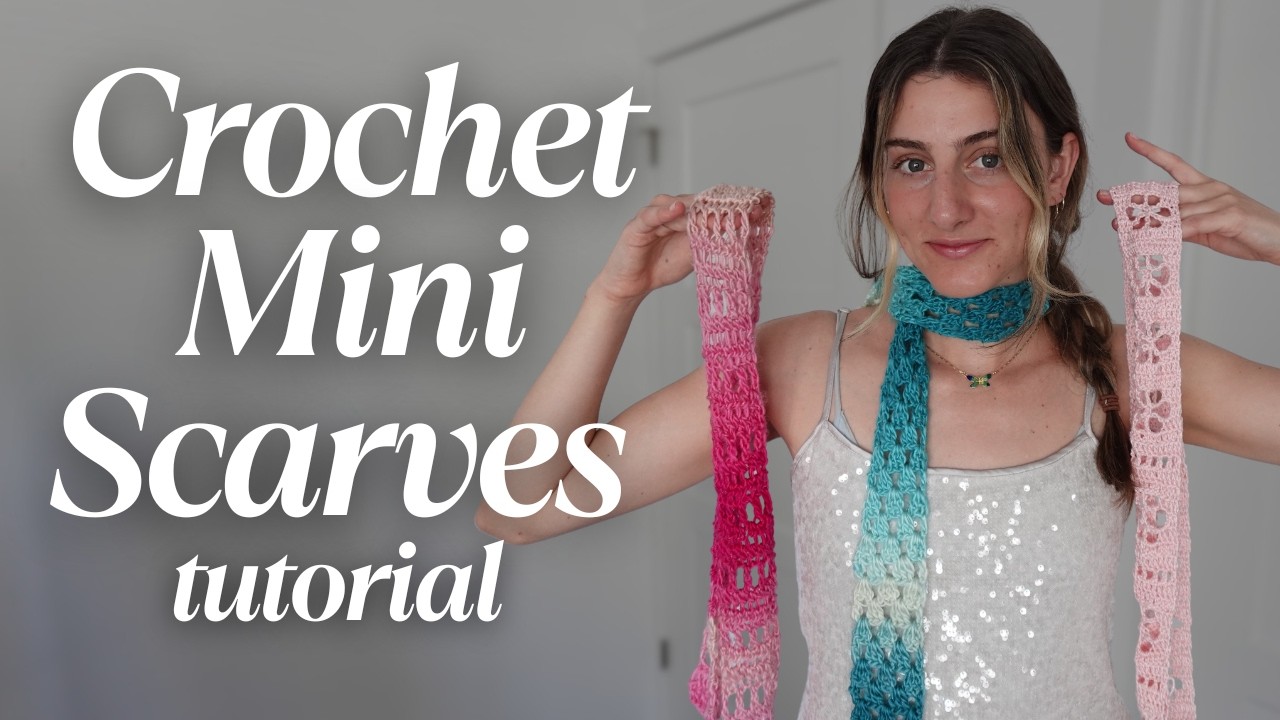 3 mini crochet scarves for spring & summer