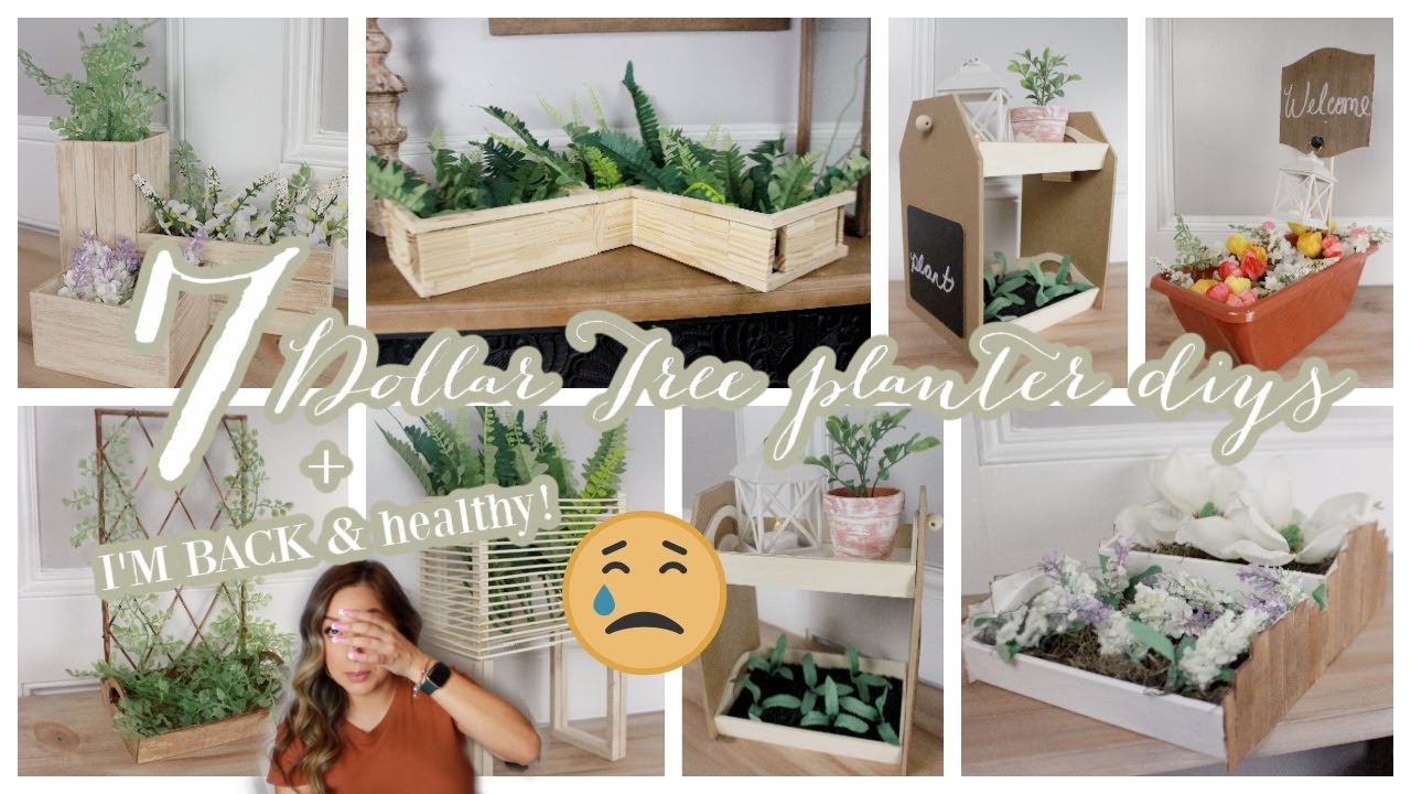 7 DOLLAR TREE PLANTER DIYS | HIGH END DOLLAR TREE DIYS