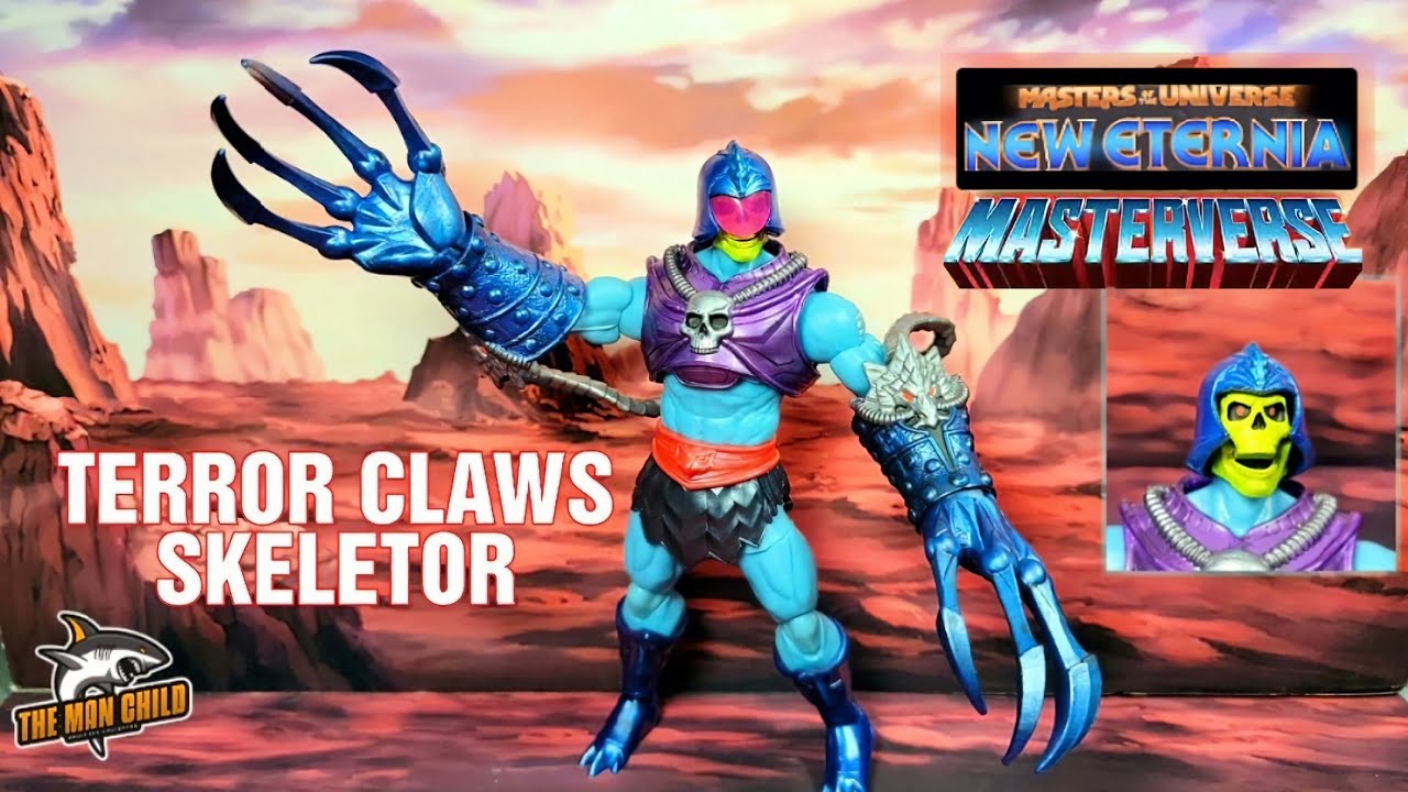 MOTU Masterverse New Eternia TERROR CLAWS SKELETOR Figure Review with Parts Swapping!