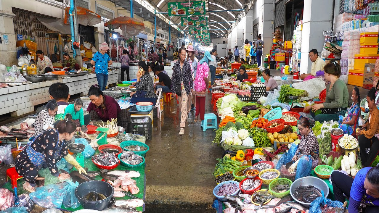 Любимый кхмерский рынок в провинции Кампонгчнанг и рынок Бенг Тампун — еда на рынке Камбоджи