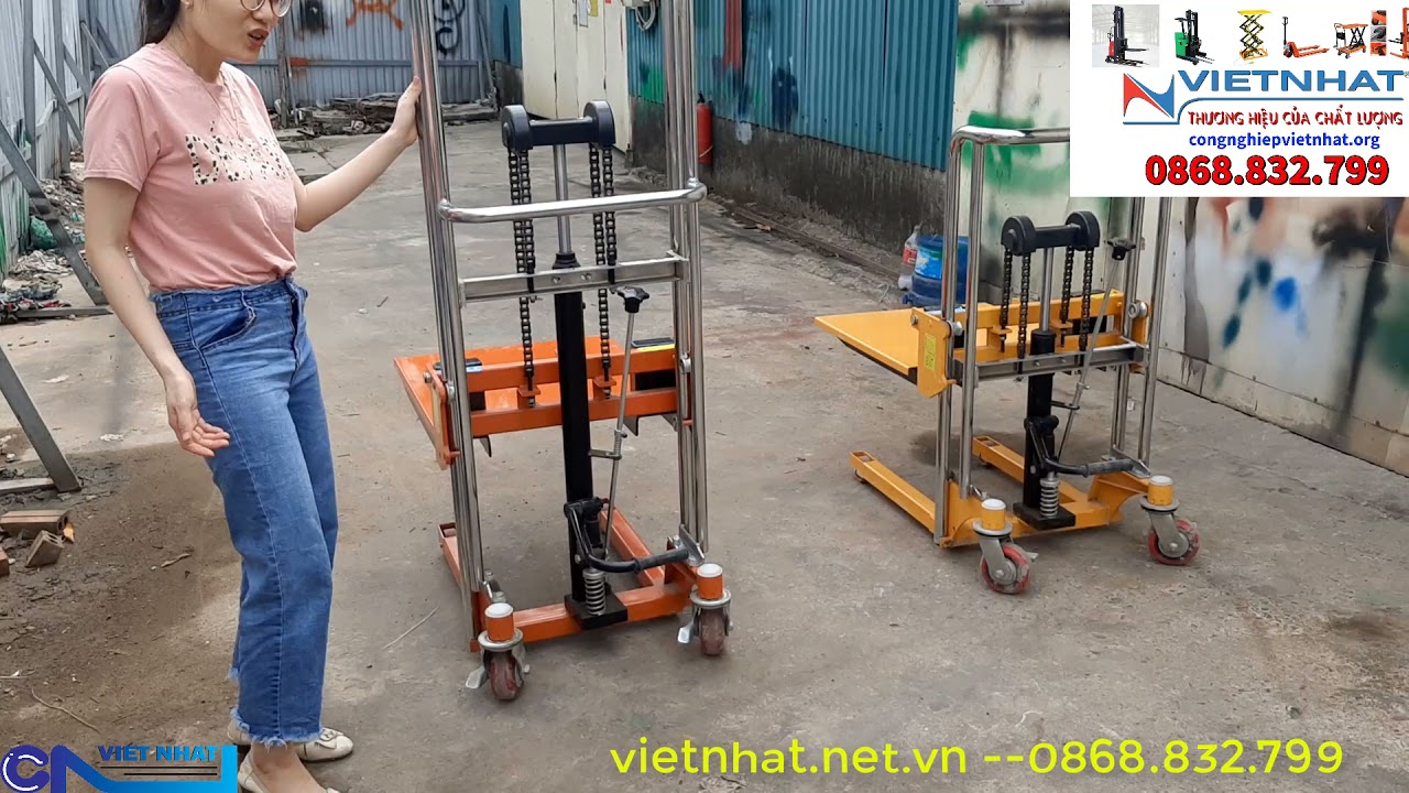 XE NÂNG TAY CAO MINI INOX CHÍNH HÃNG NIULI 400KG TẠI VIỆT NHẬT -0868.832.799