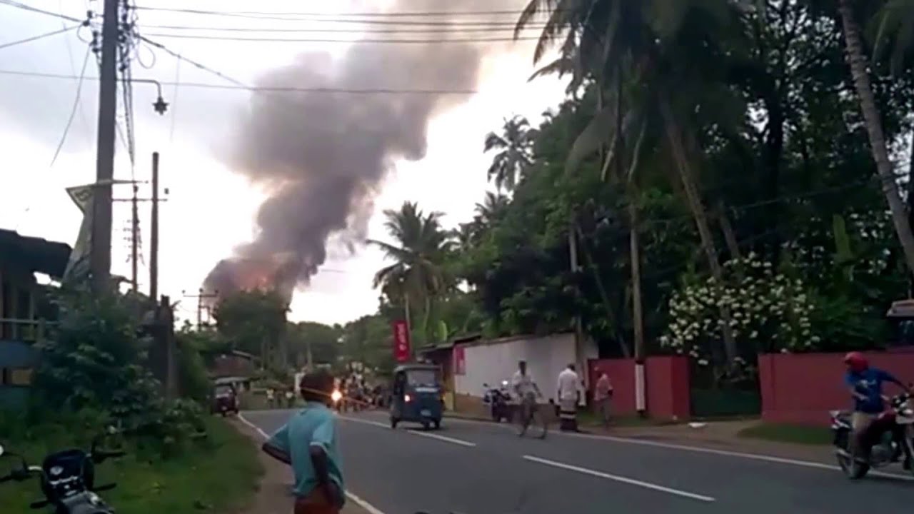 Fire at Kosgama army camp