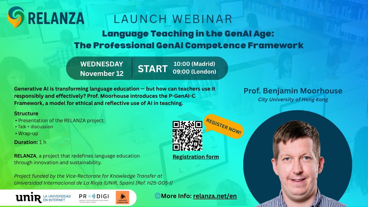 Language Teaching in the GenAI-age: The Professional GenAI Competence Framework (Benjamin Moorhouse)