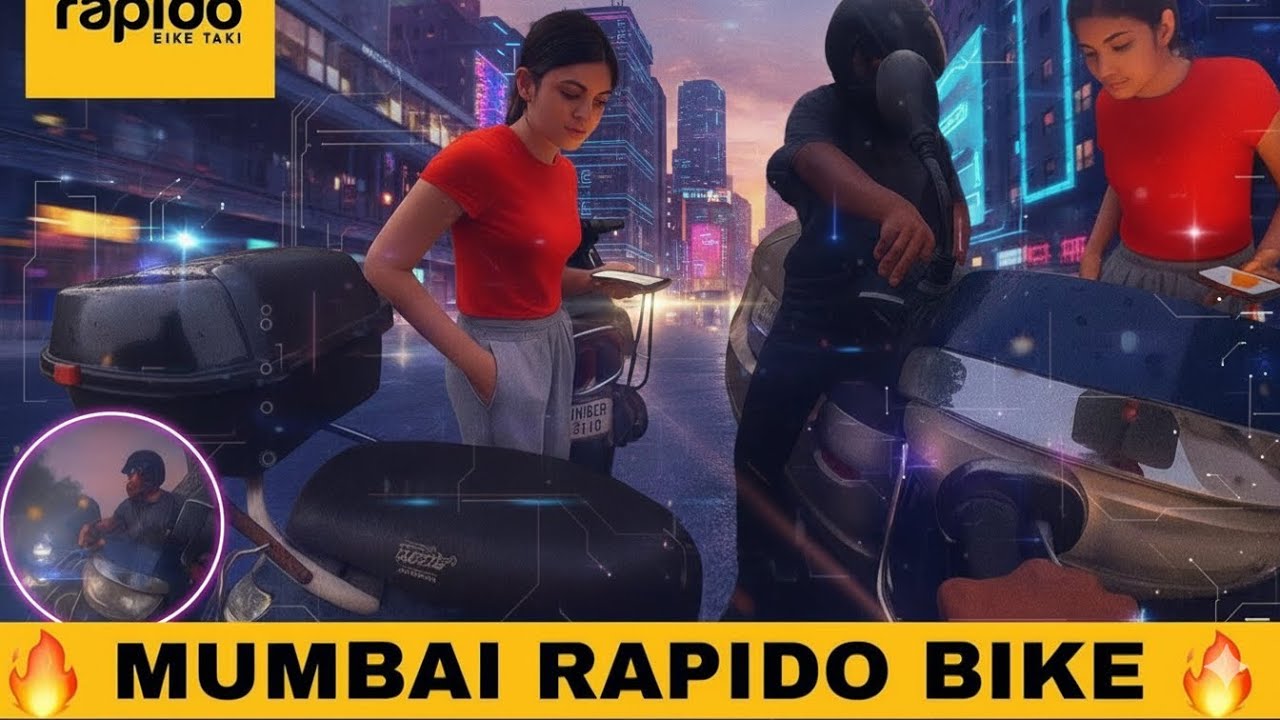 😁 RAPIDO BIKE MUMBAI GIRL' AND FOOD DELEVRIY 😱 #rapido #mumbaivlog #sonuvlogs #rapido_rider 