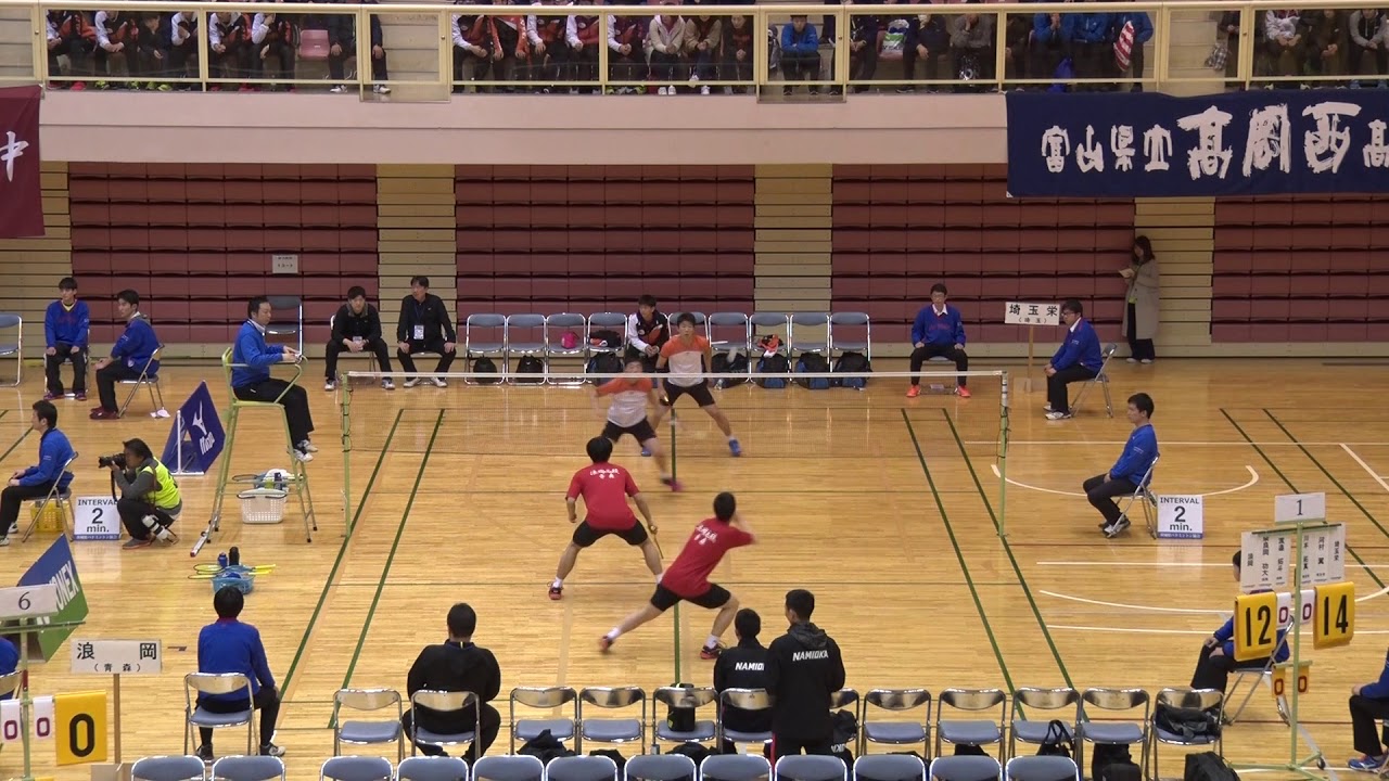 奈良岡功大/渡邊拓斗(浪岡) vs 河村翼/川本拓真(埼玉栄) 団体戦 準決勝【高校選抜2019】