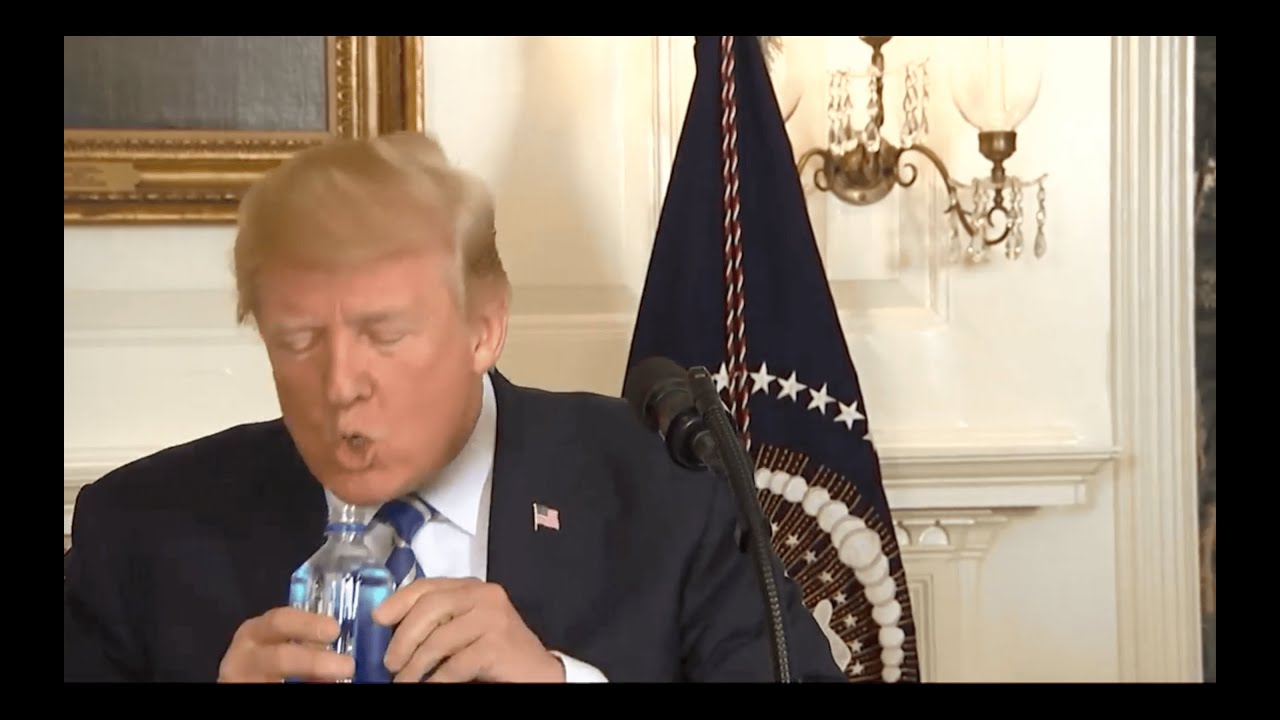 Trump drinking Water for 52 Seconds