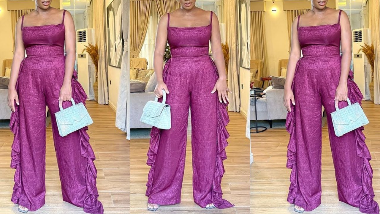 Making Jumpsuits with side Flounces: how to cut and sew tutorial