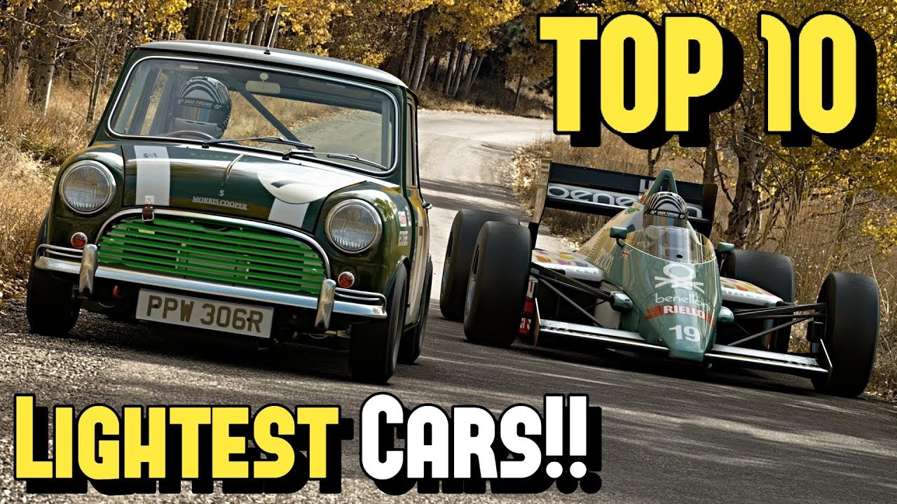 TOP 10 *LIGHTEST* cars in GT SPORT!! (1.39 Update)